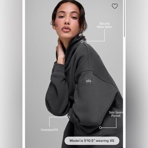 ALO Yoga Women's Hazy Mock Neck Pullover